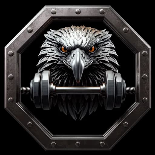The Second Place emblem: a silver eagle on a riveted octagonal plate